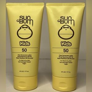 SunBum Kids SPF 50 Sunscreen Lotion X2